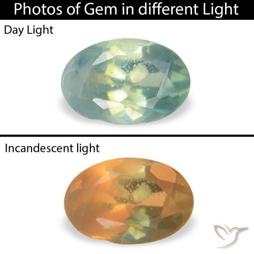 0.08ct Natürlicher Kühles Grün Alexandrit, Oval, VVS-VS