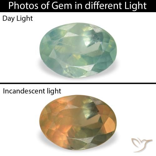 0.10ct Natürlicher Helles Mintgrün Alexandrit, Oval, VVS-VS