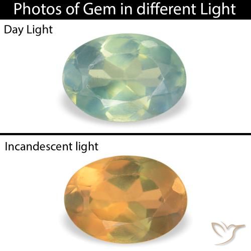 0.07ct Natürlicher hellgrün Alexandrit, Oval, VVS-VS
