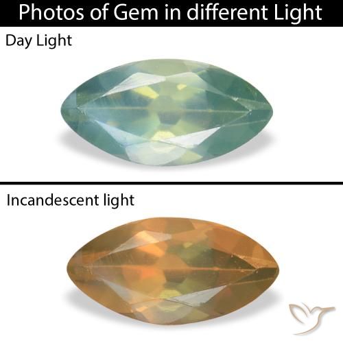 0.12ct Natürlicher hellgrün Alexandrit, Marquise, VVS-VS