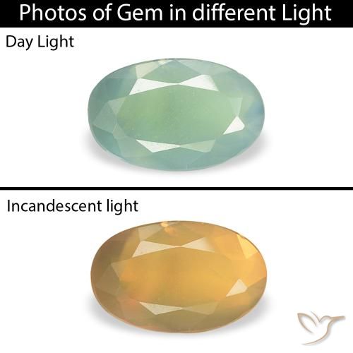 0.34ct Natürlicher Helles Mintgrün Alexandrit, Oval, VS-SI