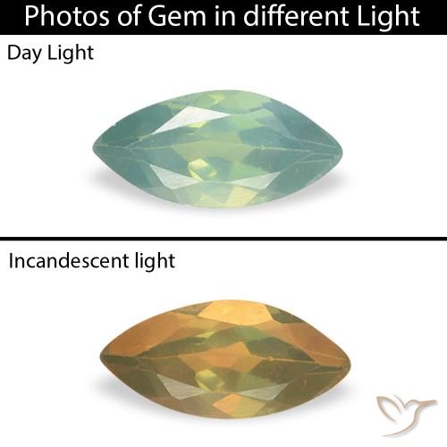0.16ct Natürlicher Mittelgrün Alexandrit, Marquise, VVS-VS