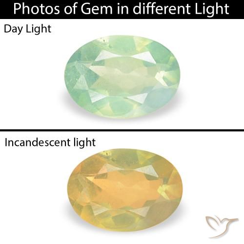 0.18ct Natürlicher Hellgelb Grün Alexandrit, Oval, VVS-VS