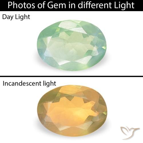 0.12ct Natürlicher hellgrün Alexandrit, Oval, VVS-VS
