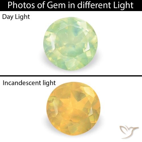 0.10ct Natürlicher limettengrün Alexandrit, Runden, VVS-VS