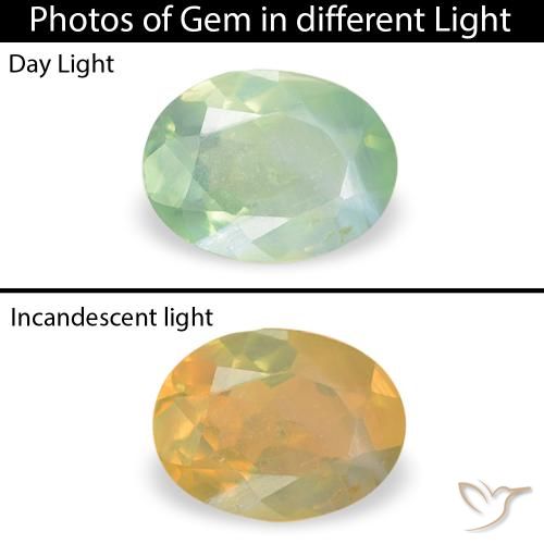 0.16ct Natürlicher Sehr helles Grün Alexandrit, Oval, VS