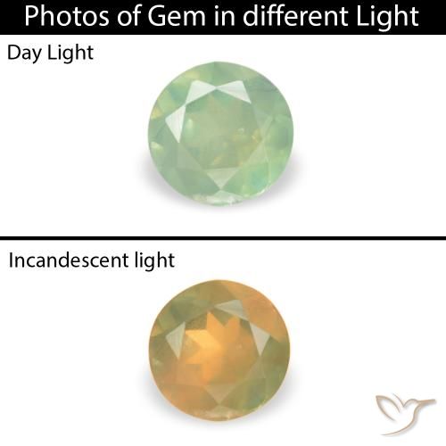 0.13ct Natürlicher Sehr helles Grün Alexandrit, Runden, VS