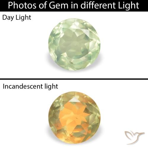 0.28ct Natürlicher gelb-grün Alexandrit, Runden, VS