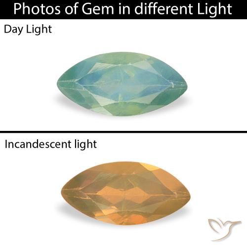 0.20ct Natürlicher Grün-Blau-Ton Alexandrit, Marquise, VVS-VS