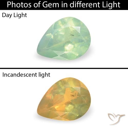 0.09ct Natürlicher hellgrün Alexandrit, Birnenform, VS