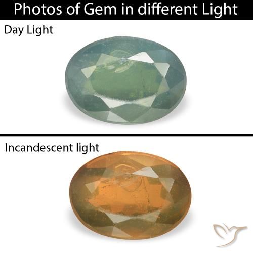 0.64ct Natürlicher Türkis Alexandrit, Oval, VS