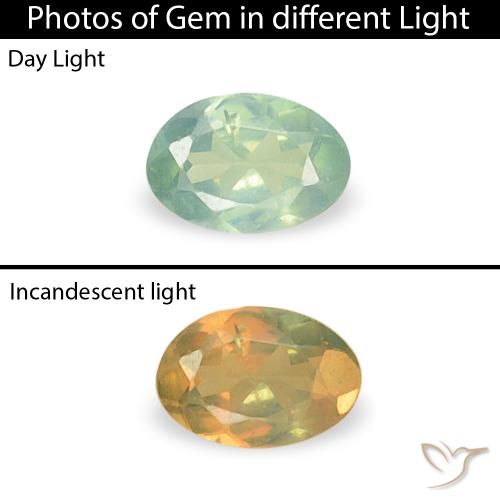 0.07ct Natürlicher Bläulich-grün Alexandrit, Oval, VS