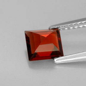 1,10 ctw natürlicher roter Almandin-Granat, Quadrat, VS-SI