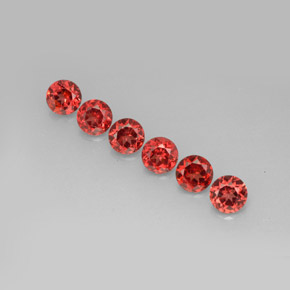  ct natürliche orange-rot Almandin-Granat-Edelsteine, Rund Schliff, VS