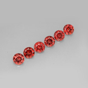  ct natürliche orange-rot Almandin-Granat-Edelsteine, Rund Schliff, VS