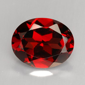 3,00 ctw natürlicher roter Almandin-Granat, Oval Schliff, VVS-VS