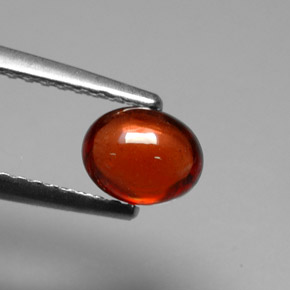 0,88 ctw natürlicher roter Almandin-Granat, Oval Schliff, Lichtdurchlässig