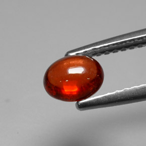 0,88 ctw natürlicher roter Almandin-Granat, Oval Schliff, Lichtdurchlässig
