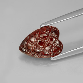 9,17 ctw natürlicher tiefrot Almandin-Granat, Herzform, Lichtdurchlässig