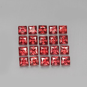  ct natürliche Rot Almandin-Granat-Edelsteine, Quadrat, VVS-VS