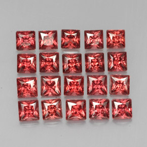  ct natürliche Rot Almandin-Granat-Edelsteine, Quadrat, VVS-VS