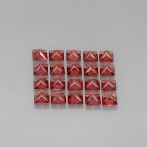  ct natürliche Rot Almandin-Granat-Edelsteine, Quadrat, VVS-VS