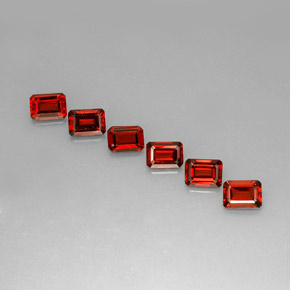  ct natürliche Rot Almandin-Granat-Edelsteine, Smaragdschliff, VVS-VS