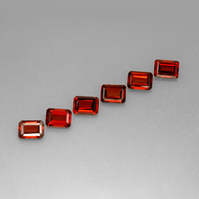  ct natürliche Rot Almandin-Granat-Edelsteine, Smaragdschliff, VVS-VS