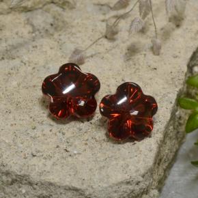 3,47 ct natürliche roter Almandin-Granat-Edelsteine, Blumenschliff, Lichtdurchlässig