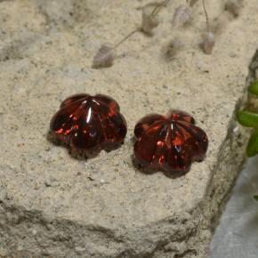3,47 ct natürliche roter Almandin-Granat-Edelsteine, Blumenschliff, Lichtdurchlässig