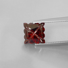 3,15 ctw natürlicher roter Almandin-Granat, Transparent, Transparent / Lichtdurchlässig