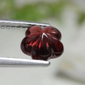 1,73 ctw natürlicher roter Almandin-Granat, Blumenschliff, Lichtdurchlässig