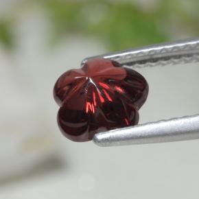 1,73 ctw natürlicher roter Almandin-Granat, Blumenschliff, Lichtdurchlässig
