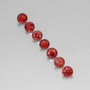  ct natürliche tiefrot Almandin-Granat-Edelsteine, Rund Schliff, VVS-VS