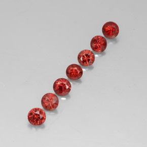  ct natürliche tiefrot Almandin-Granat-Edelsteine, Rund Schliff, VVS-VS