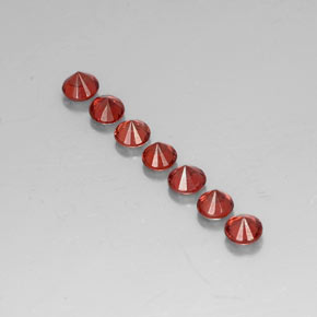  ct natürliche tiefrot Almandin-Granat-Edelsteine, Rund Schliff, VVS-VS