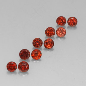  ct natürliche Rot Almandin-Granat-Edelsteine, Rund Schliff, VVS-VS