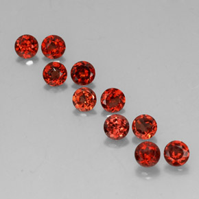  ct natürliche roter Almandin-Granat-Edelsteine, Rundschliff, VVS-VS