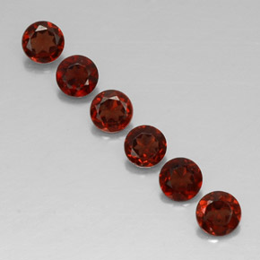  ct natürliche roter Almandin-Granat-Edelsteine, Rundschliff, VVS-VS