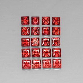  ct natürliche roter Almandin-Granat-Edelsteine, Quadrat, VVS-VS