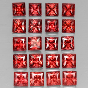  ct natürliche roter Almandin-Granat-Edelsteine, Quadrat, VVS-VS