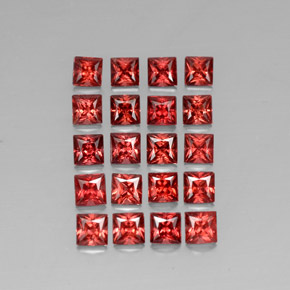  ct natürliche roter Almandin-Granat-Edelsteine, Quadrat, VVS-VS