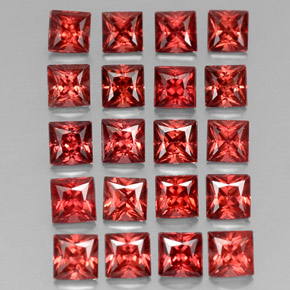  ct natürliche roter Almandin-Granat-Edelsteine, Quadrat, VVS-VS