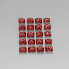  ct natürliche roter Almandin-Granat-Edelsteine, Quadrat, VVS-VS