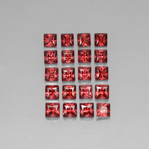  ct natürliche Rot Almandin-Granat-Edelsteine, Quadrat, VVS-VS