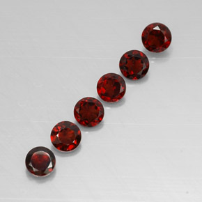  ct natürliche roter Almandin-Granat-Edelsteine, Rundschliff, VVS-VS