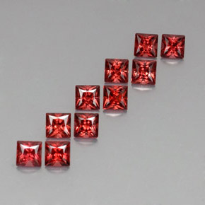  ct natürliche roter Almandin-Granat-Edelsteine, Quadrat, VVS-VS