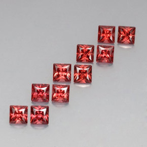  ct natürliche roter Almandin-Granat-Edelsteine, Quadrat, VVS-VS