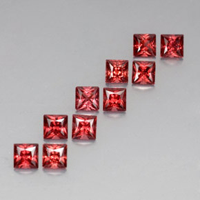  ct natürliche Rot Almandin-Granat-Edelsteine, Quadrat, VVS-VS