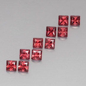  ct natürliche roter Almandin-Granat-Edelsteine, Quadrat, VVS-VS